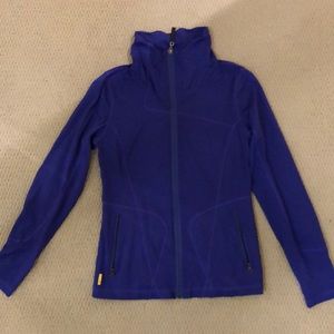 Purple full zip exercise lightweight  jacket